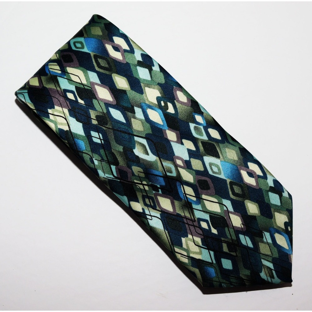 J. Garcia Jerry Garcia Men's Geometric Silk Tie Neck Tie
